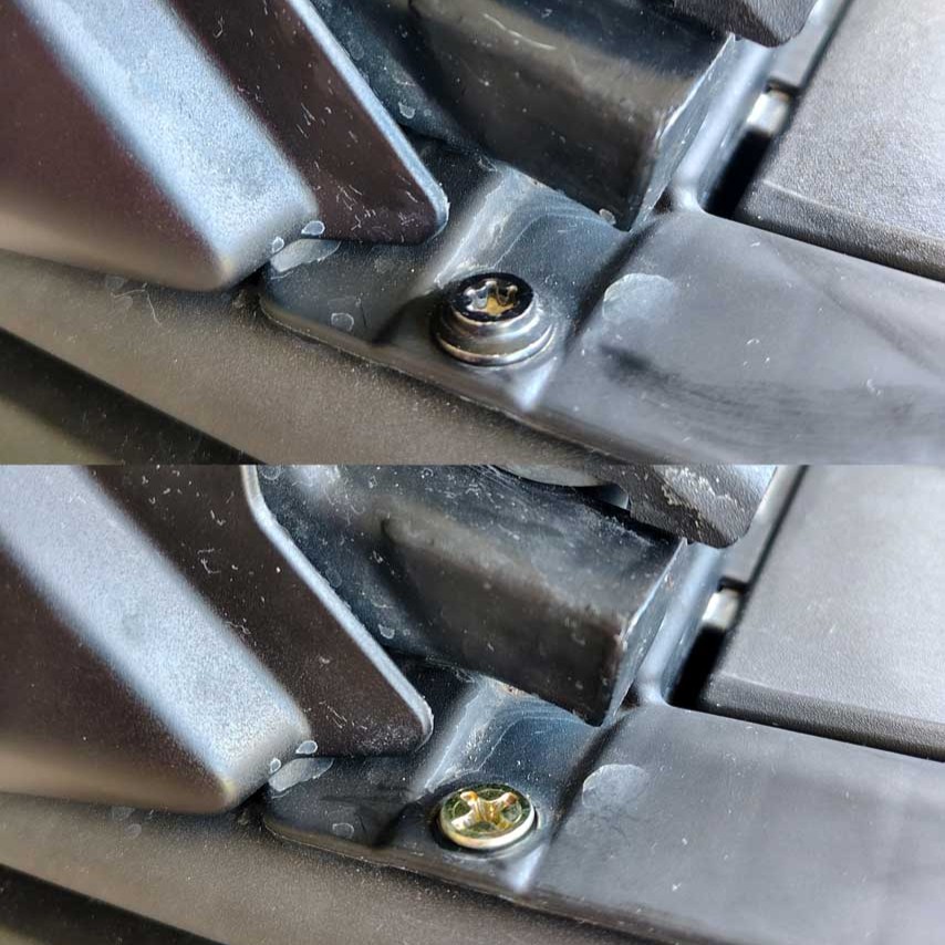 Ubicación de tornillos del asiento